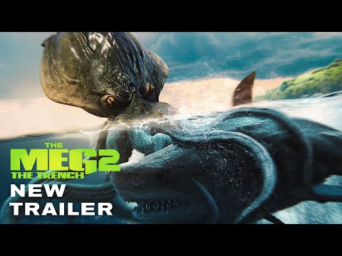 THE MEG 2: THE TRENCH – NEW TRAILER &#039;Kraken Chokes Meg&#039; (2023) Warner Bros Movie