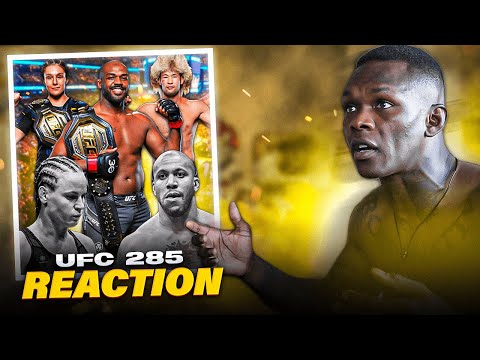 Israel Adesanya reacts to Jon Jones&#039; Impressive Victory over Ciryl Gane at UFC 285