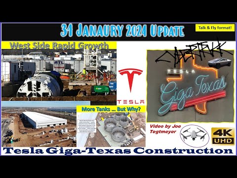 New S Steel! Superchargers Moving &amp; Crash Test Excavation! 31 Jan 2024 Giga Texas Update (07:55AM)