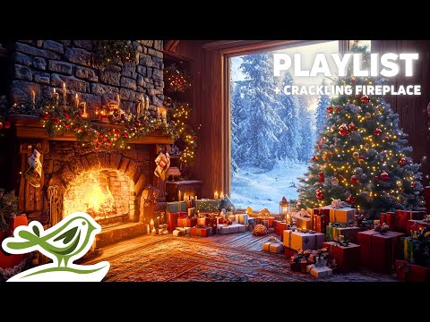 Cozy Christmas Ambience 🎄 Soft Piano Music &amp; Crackling Fireplace Sounds