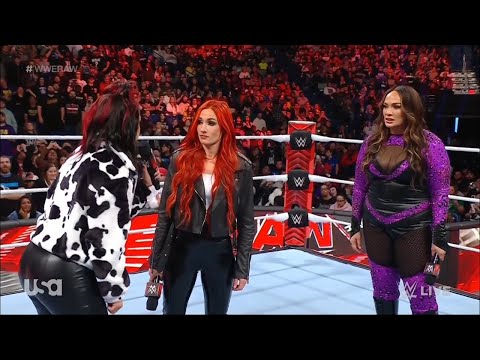 WWE Nia Jax attacks Bayley and Becky Lynch 1/22/2024